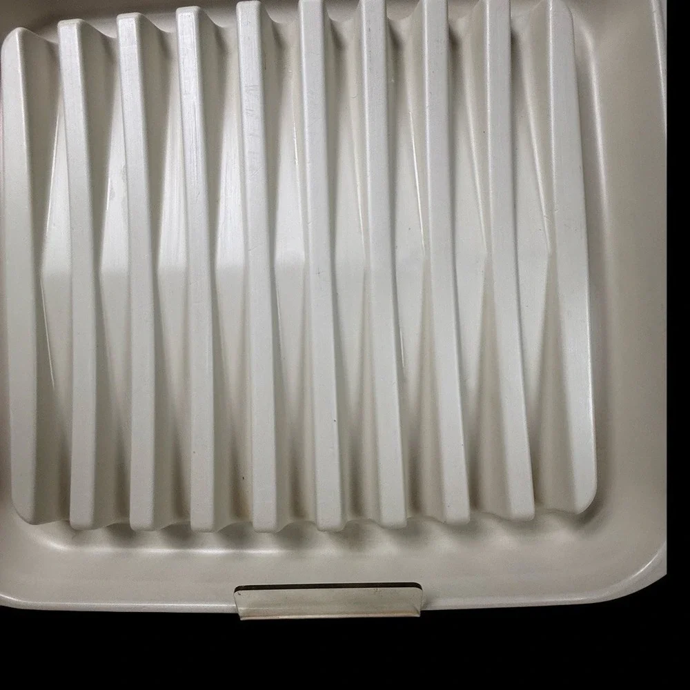 Vintage 1980s Tupperware‎ Ultra 21 Ovenware Bacon Rack Roasting Pan #1785